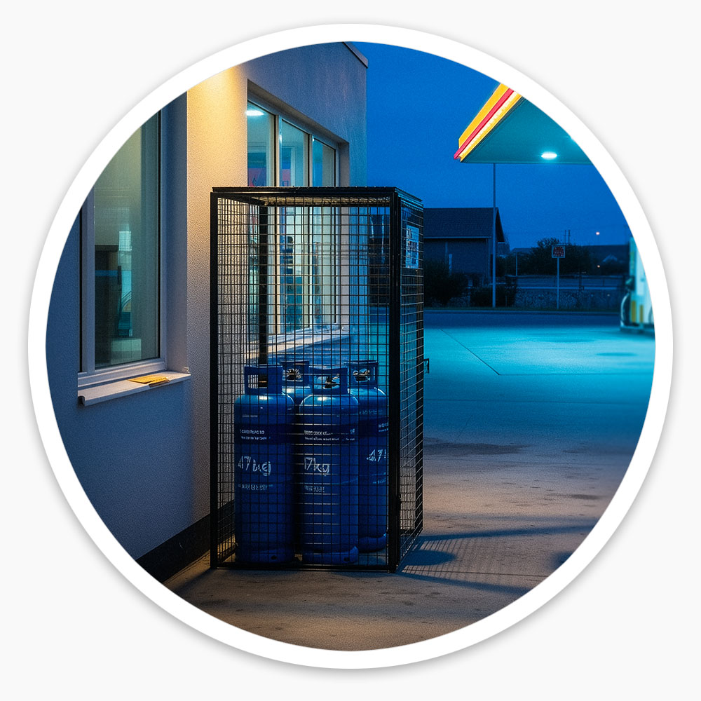Gas Bottle Mesh Cage