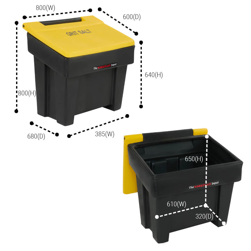 200 Litre Grit Bin with Grit Salt