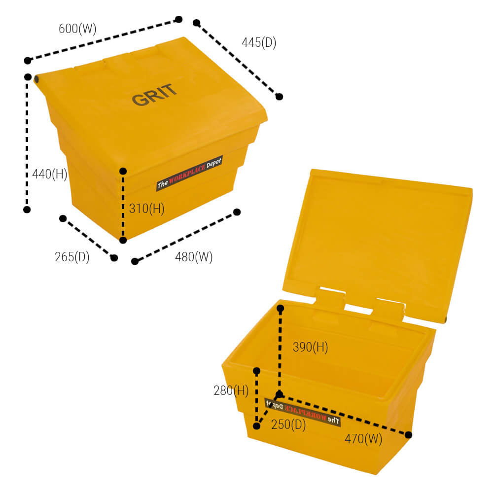 50 Litre Grit Bin with Grit Salt