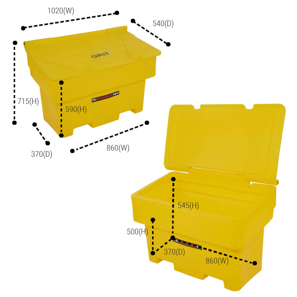 Nestable Grit Bin with Grit Salt