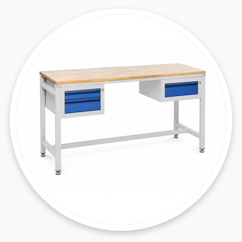 Industrial Steel Workbench