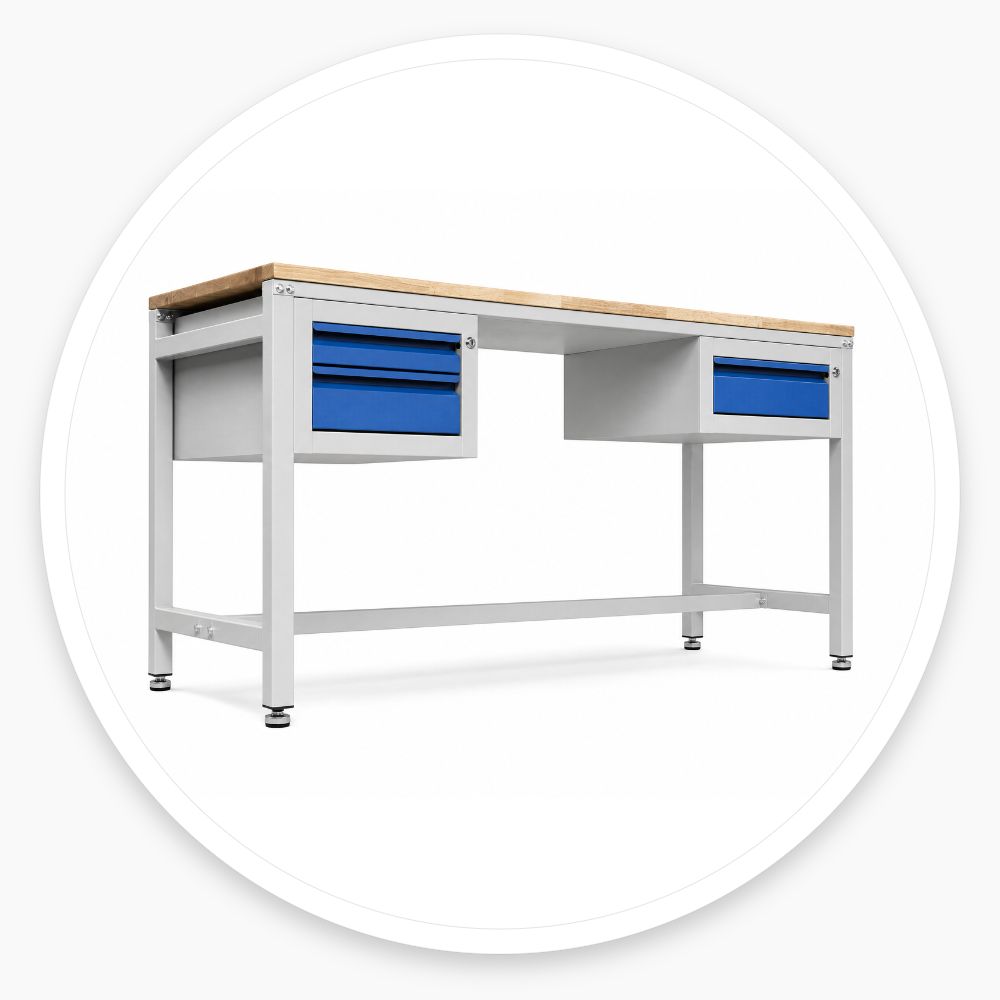 Industrial Steel Workbench