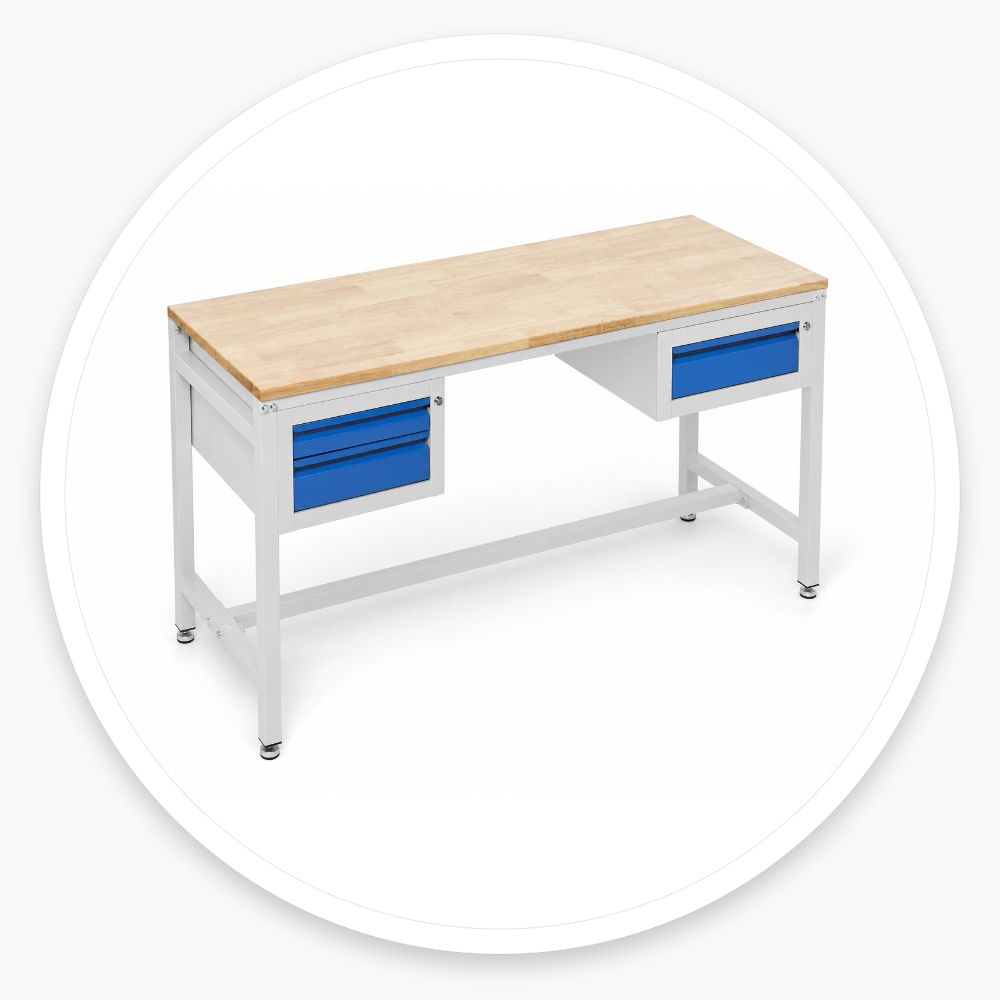 Industrial Steel Workbench