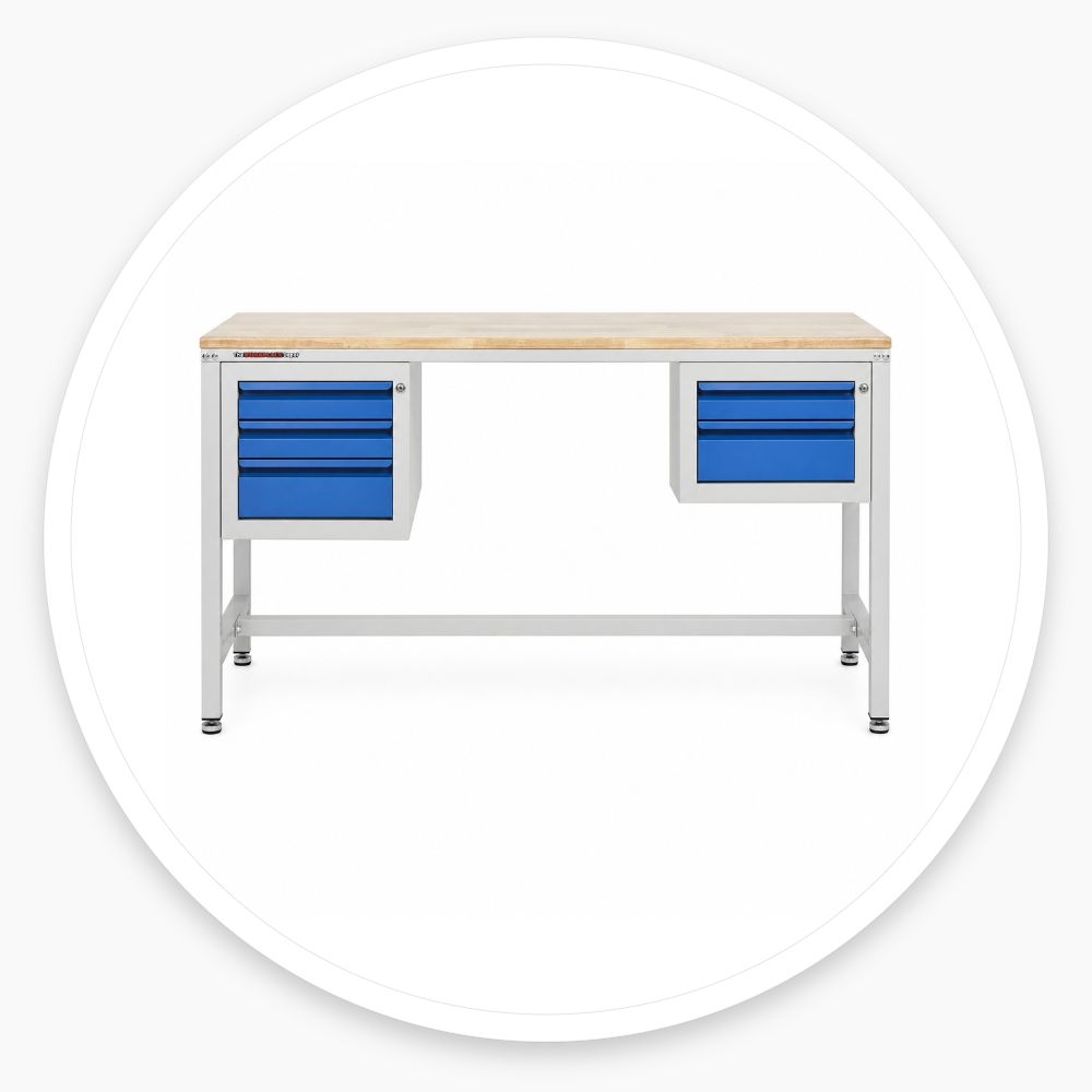 Industrial Workbench with Storage