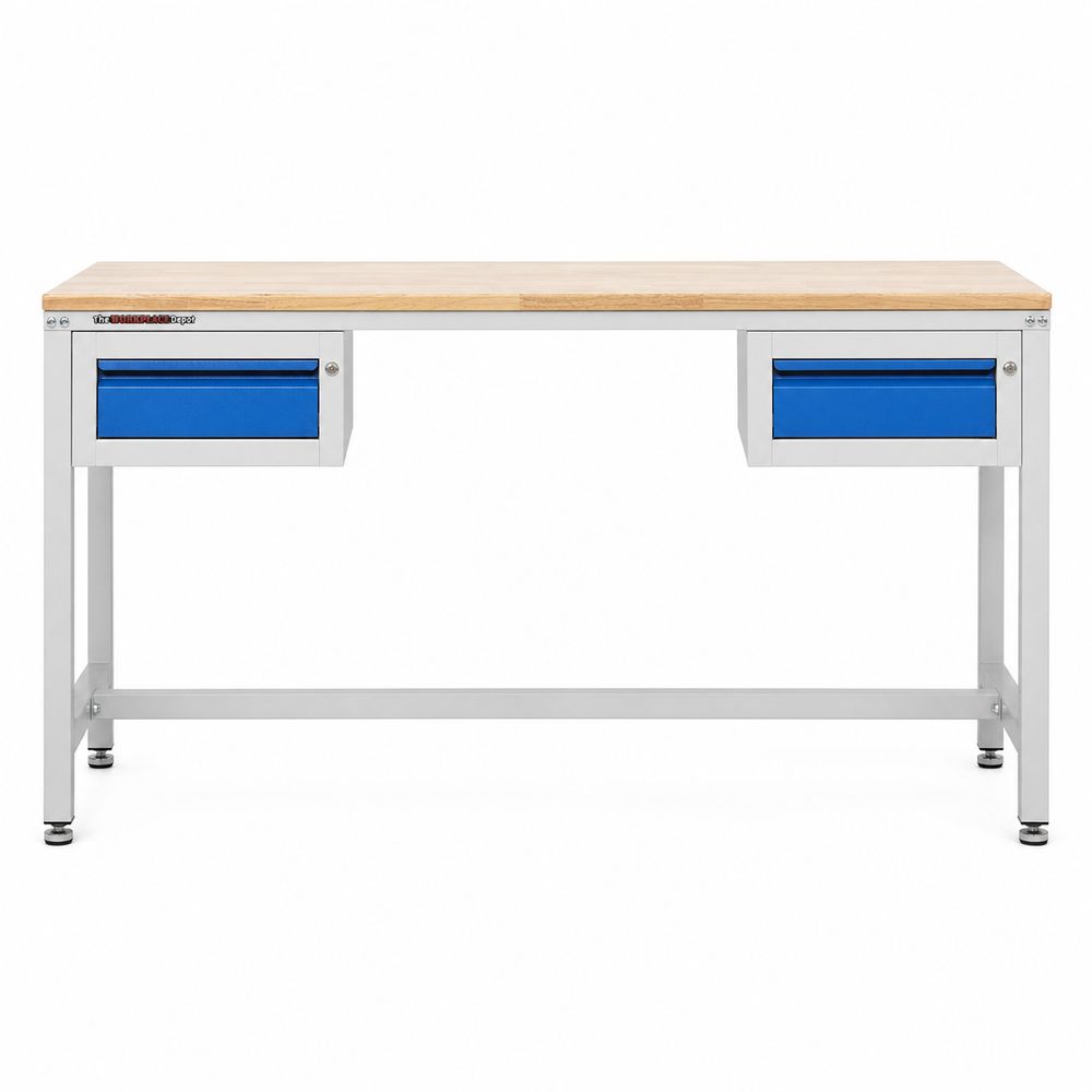 Long Workbench with Drawers