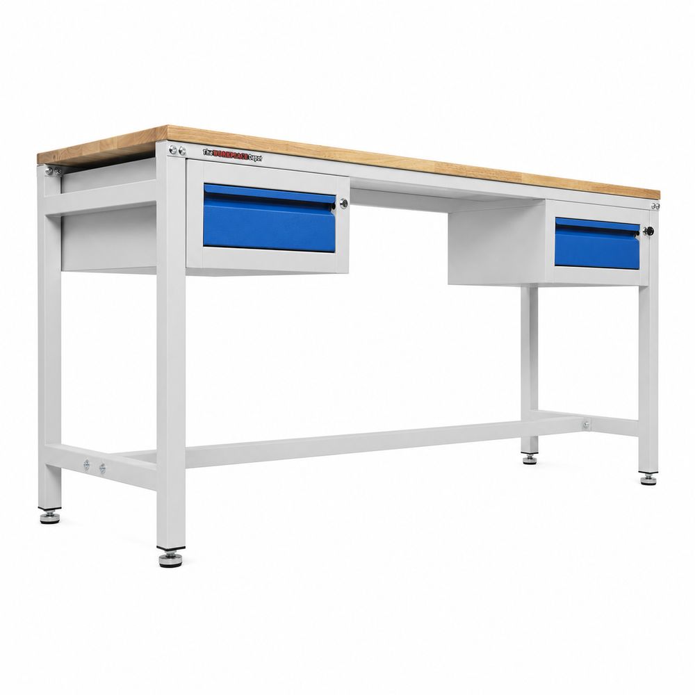 Long Workbench with Drawers