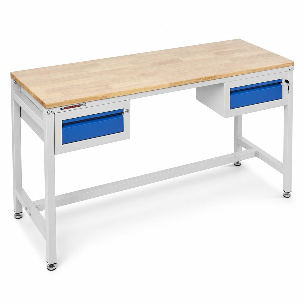 Long Workbench with Drawers