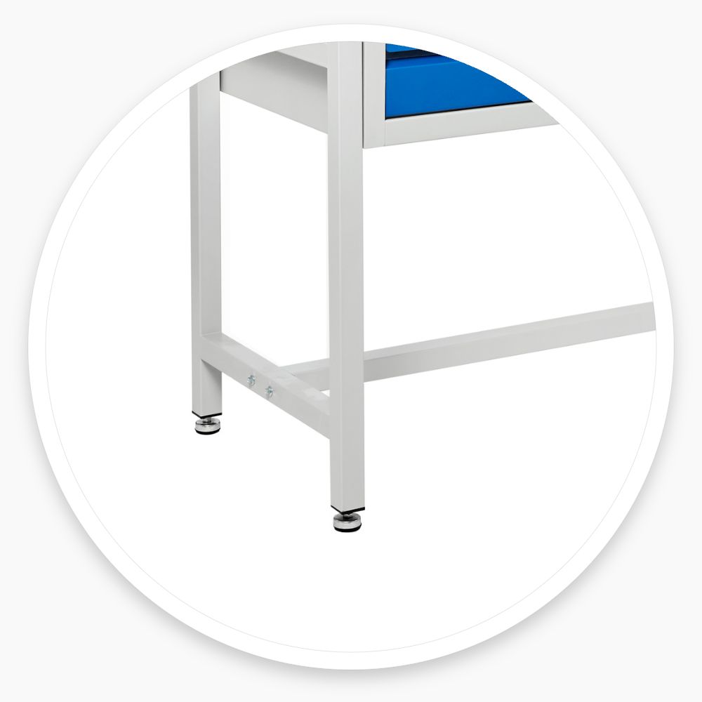 Long Workbench with Drawers