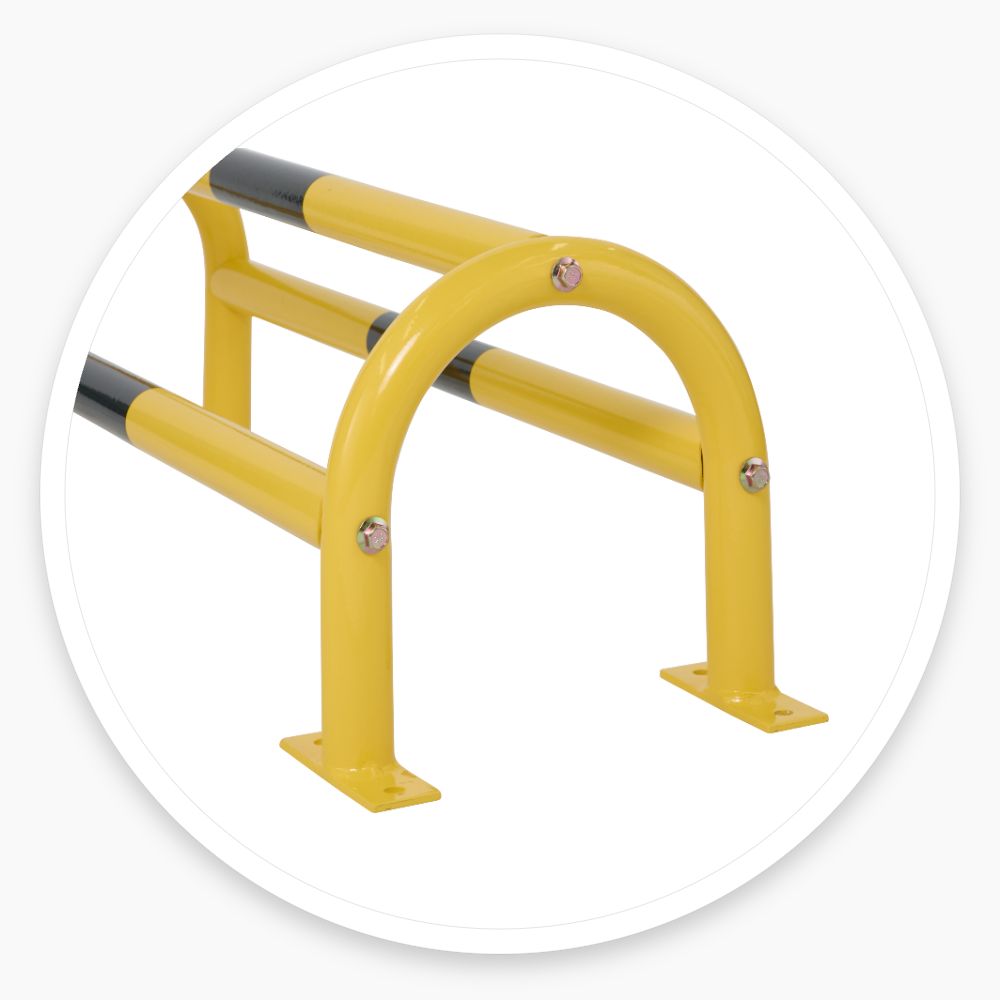 Pipe Protector showing its flat, pre-drilled mounting plates