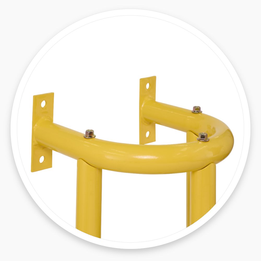 Pipe Protector reverse view showing the rail connections and mounting arrangement