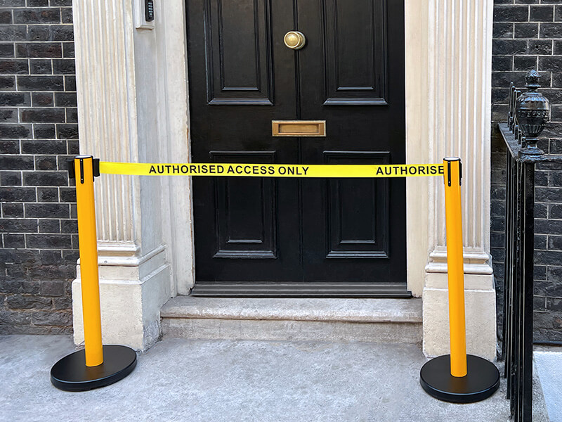 Safety Message Belt Barriers