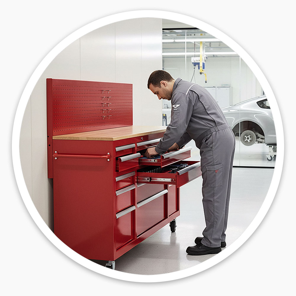 Rolling Workbench with Pegboard