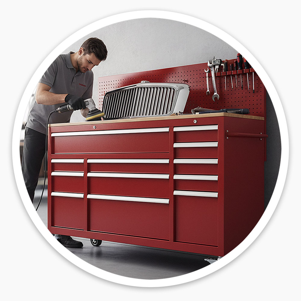 Rolling Workbench with Pegboard