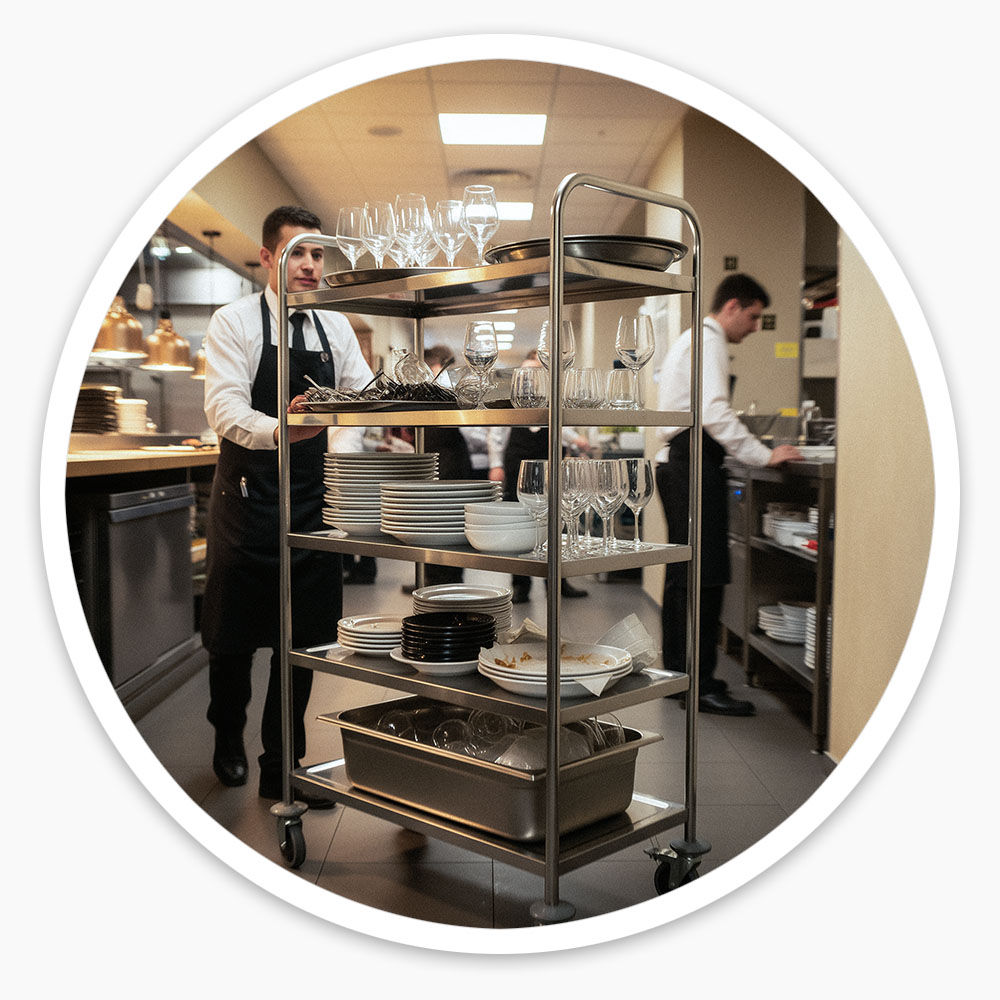 Stainless Steel Shelf Trolley