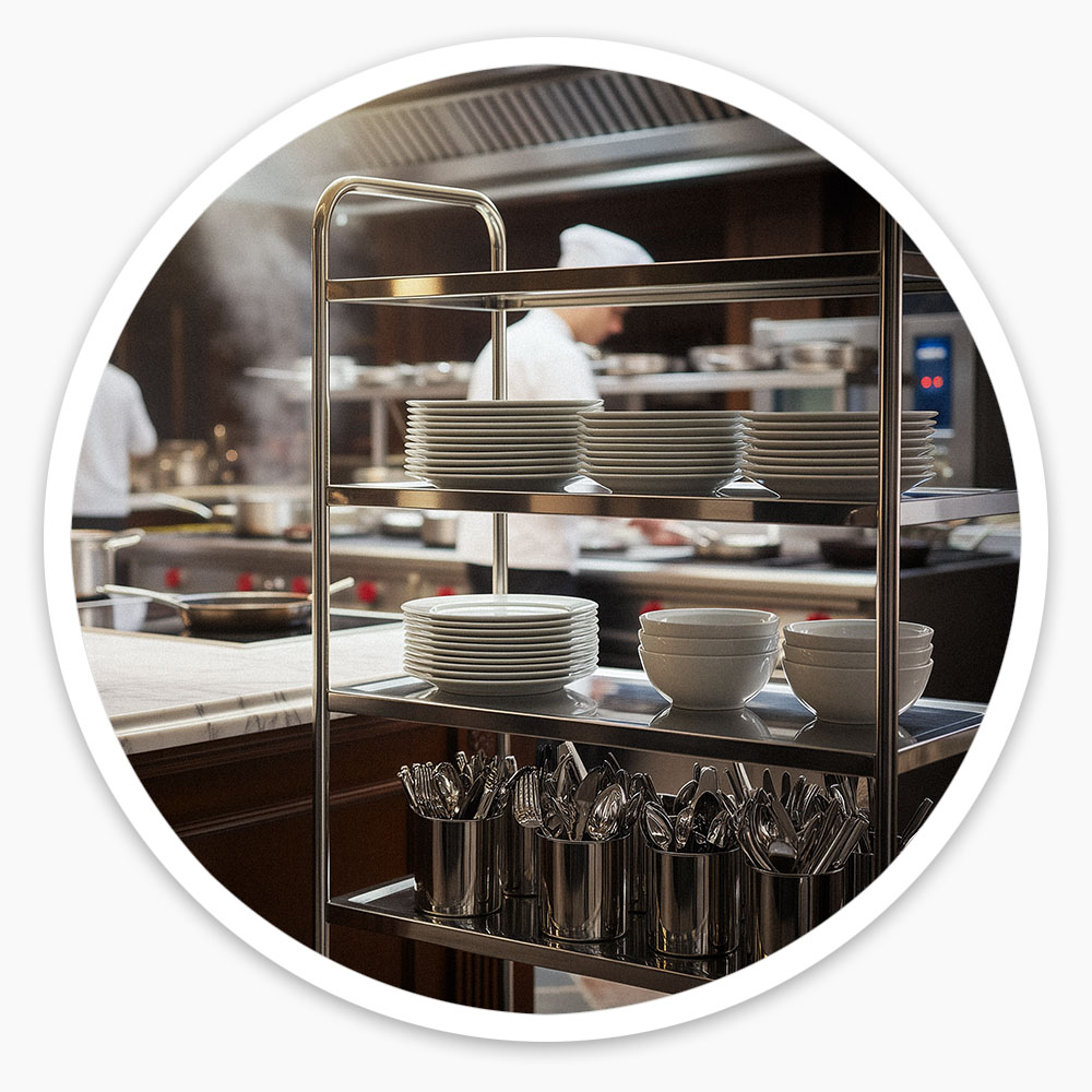 Stainless Steel Shelf Trolley