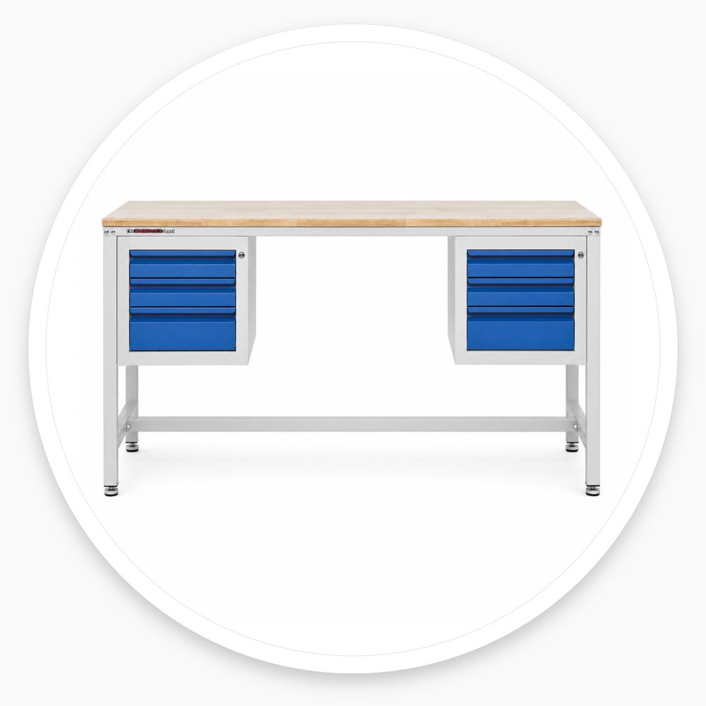 Steel Workbench with Drawers