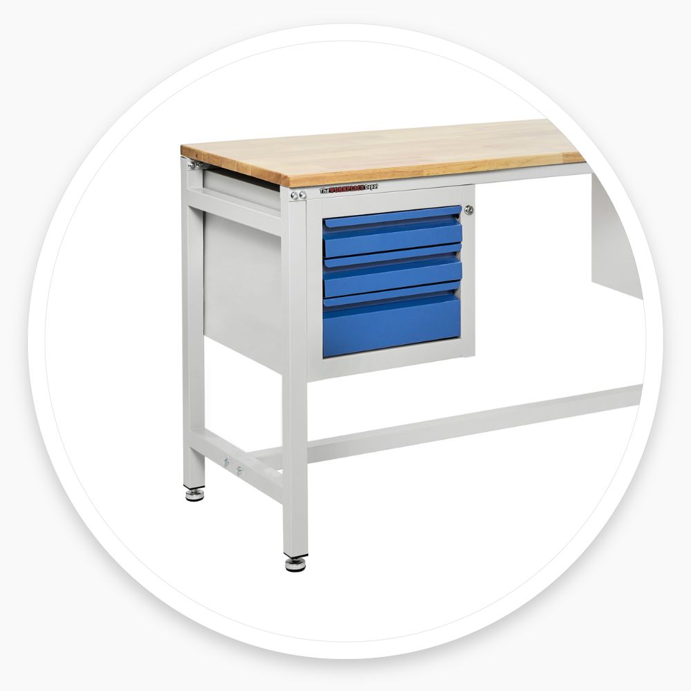 Steel Workbench with Drawers